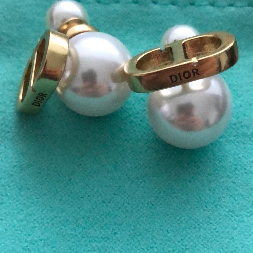 Gold Pearl Dior CD Dior Earrings